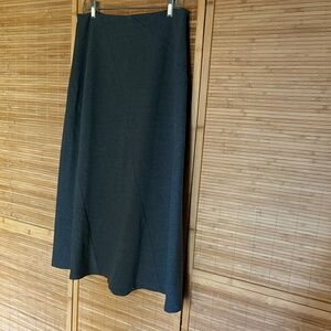 Talbots Dark Gray Modest A-Line Knit Skirt Sz M
